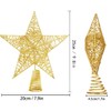 DIYASY Christmas Tree Topper,10inches Metal Glittered Star Xmas Tree Decoration