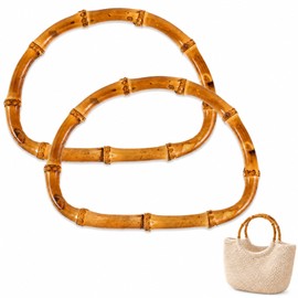 Roleader U-Shaped Bamboo Purse Handles 2Pcs Lightweight Natural Material Replacement Handles for Women’S Tote Bags and DIY Bag Making