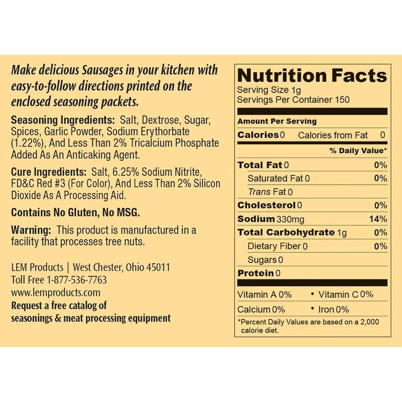 LEM Backwoods Summer Sausage Cured Sausage Kit, 10 Lbs.