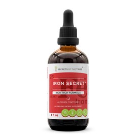 Secrets of the Tribe - Iron Secret, Herbal Supplement Blend Drops Alcohol Liquid Extract. Iron Rich Formula 4 Fl Oz