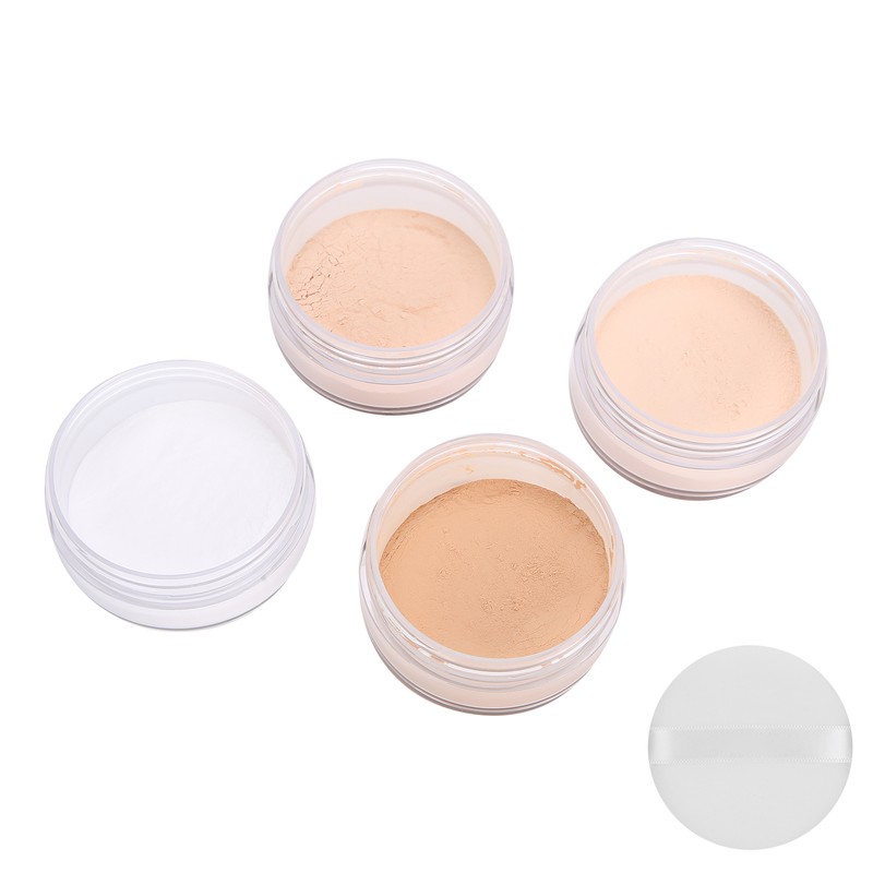4pcs FOCALLURE Oil Control Loose Powder Moisturizing Face Setting Powder