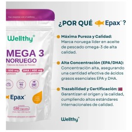 Wellthy Omega Noruego Epax 180caps