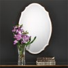 BOWERY HILL Taelyn Oval Shaped Mirror in Antiqued Gold Leaf