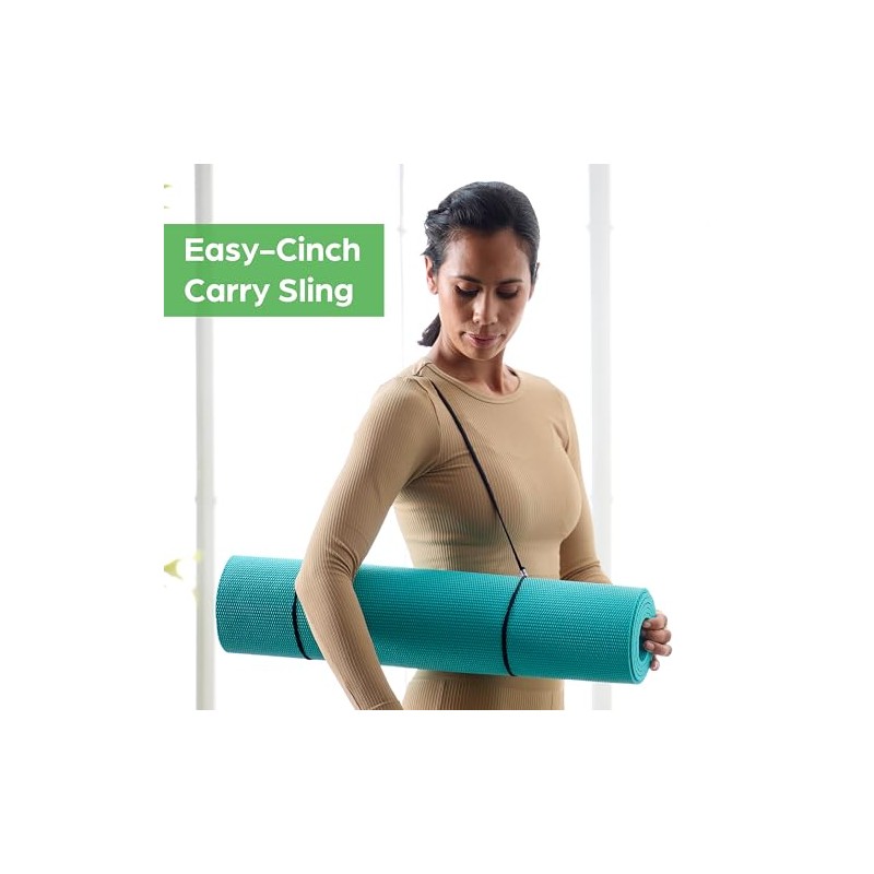 Gaiam Essentials Premium Yoga Mat with Yoga Mat Carrier Sling