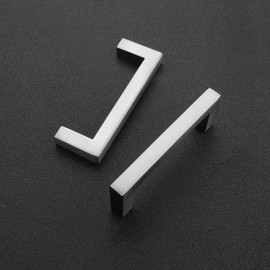 Ravinte 30 Pack Solid 3 Inch Center to Center Slim Square Bar Drawer Handles - Cabinet Hardware Brushed Nickel Pulls for Kitchen and Drawers