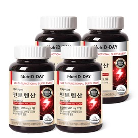 Nutri-D-Day Premium Pantothenic Acid 90 capsules x 4, total 12-month supply / 뉴트리디데이 프리미엄 판토텐산 90캡슐 x 4개 총 12개월분