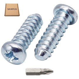 SKIR'CO (Pack of 30) Zinc Plated Euro Screws 6.2 x 19mm Drawer Guide Screws Flat Head Screws Hinge Screws