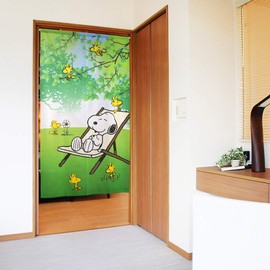 Noren Workshop 11484 Noren Snoopy Green Leaf Width 33.5 x Length 59.1 inches (85 x 150 cm) Hammock Leaf