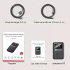 Transmisor Receptor Bluetooth 5.0 QYJU Aux Jack 3.5mm Negro Para
