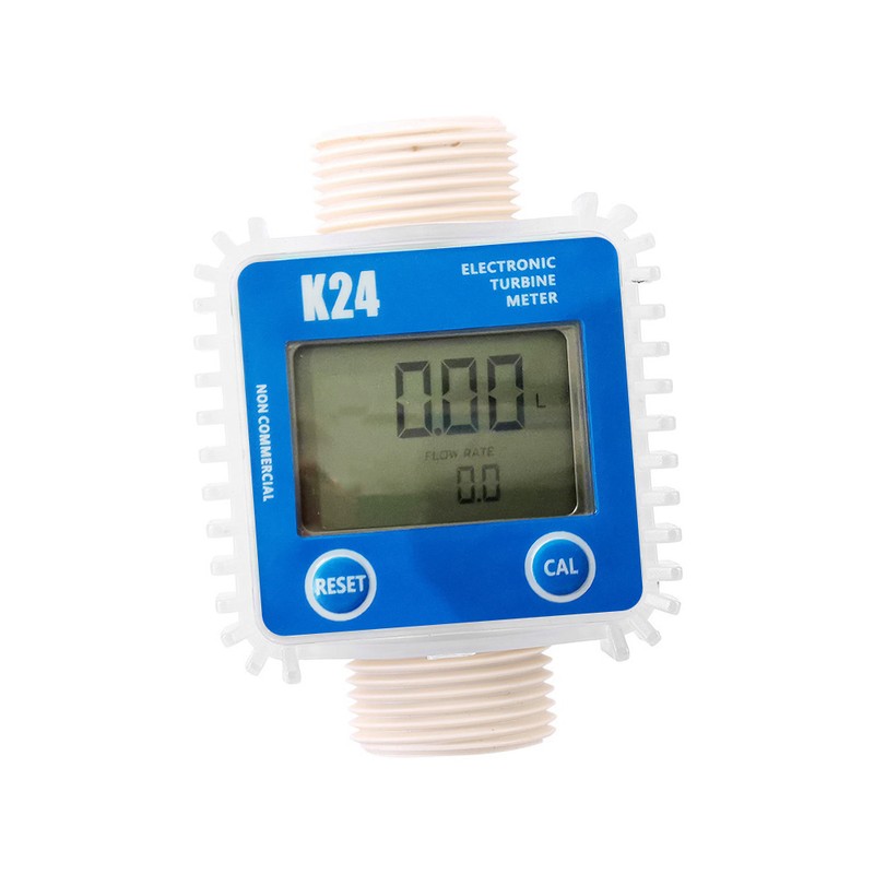 1pc K24 Turbine Digital Diesel Oil Fuel Flow Meter Gauge