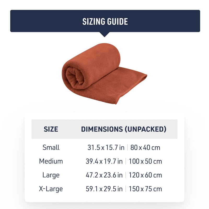 Sea to Summit Tek Towel, Plush Camping and Travel Towel,
