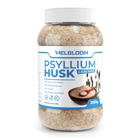 Psyllium Husk | 200g | 100% Natural y en Cáscara | Apto para Dieta Vegana, Keto & Kosher | Producto Premium | Alto Contenido de Fibra | Sin azucar y Sin Gluten