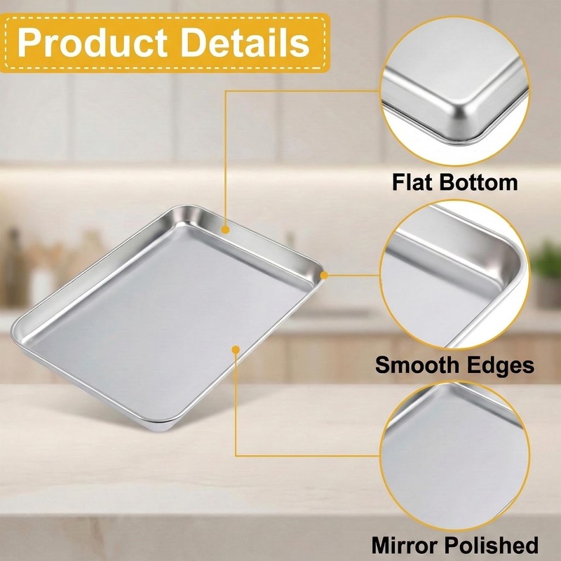 IJRPLM 12 Pack Baking Sheet Stainless Steel, 6.7 x 5