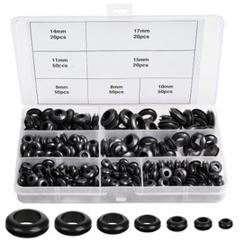 Rubber Grommets for Holes Cables Assorted 260 Pcs Rubber Grommet Kit Cable Hole Gaskets Cover Conductor Wiring Blanking Grommets Set 7 Sizes