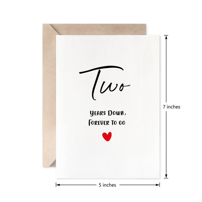 MAGJUCHE Second Anniversary Card, Two Years Down Forever To Go,