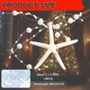 6 PCS Natural Starfish Beaded Garland- 2M/80inch with Finger Starfish