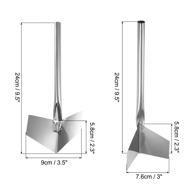 sourcing map Inside and Corner Trowels 3.5 Inch Stainless Steel