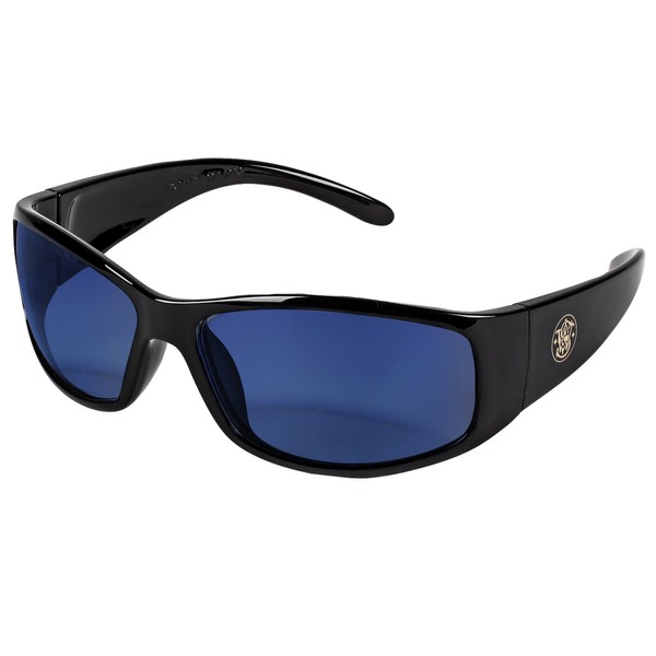 Smith and Wesson Safety Glasses (21307), Elite Safety Sunglasses, Blue Mirror Lenses with Black Frame, 12 Pairs / Case