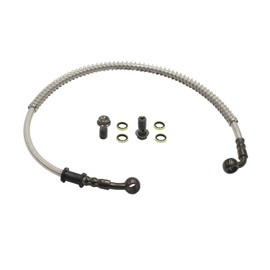 10mm-10mm 550mm 21.6 INCH Stainless Braided Hydraulic Brake Hose Line Cable M10 Banjo Bolts Pit Quad Dirt Bike ATV