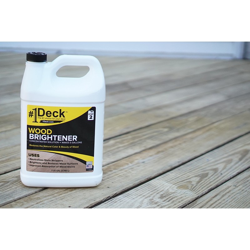 #1 Deck Wood Brightener - 1 Gallon - Makes 5