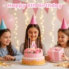 MTLEE Number 6 Birthday Candle with 12 Pcs Spiral Candles