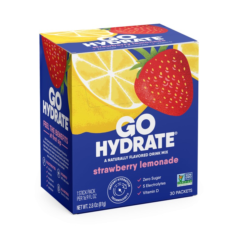 GoHydrate Electrolyte Drink Mix - A Naturally Flavored, Sugar Free,