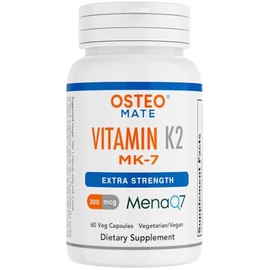Osteo Mate® Vitamin K2 (MK-7) 300 mcg Supplement, Extra Strength, 60 Veg Capsules