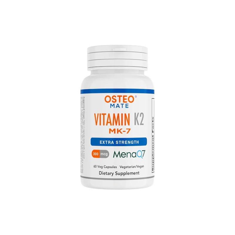 Osteo Mate® Vitamin K2 (MK-7) 300 mcg Supplement, Extra Strength,