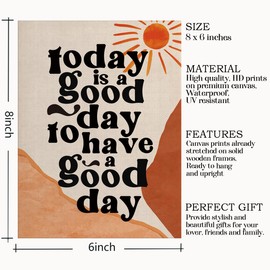Today is A Good Day for A Good Day, Good Day, Boho Office Décor, Today Was A Good Day, Boho Canvas Wall Art, Spiritual Décor, Canvas Wall Art, Positive Wall Décor, Boho Decor 6x8 inch