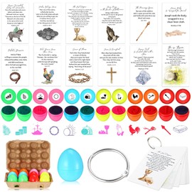 Juego de recuerdos de fiesta de Pascua prellenado con 12 sellos de Pascua surtidos de tinta para niños, 12 etiquetas de regalo de Pascua y bandeja de huevos para cestas de Pascua, premio de