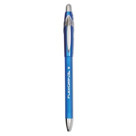 6 x Paper Mate Flexgrip Elite Retractable Ballpoint Pens | 1.4mm Medium Point Nib | Rubberised Barrel & Textured Gripping Rings for Comfort & Control | Blue Colour Ink - Loose in Plain Packaging