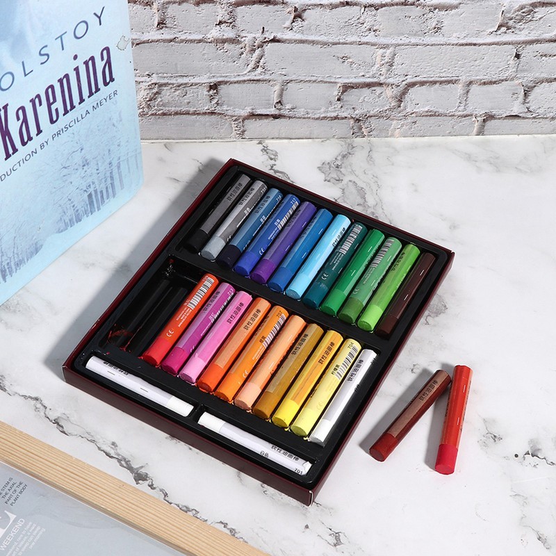 24+2 Oil Painting Stick Set Soft Oil Pastel Crayon Children