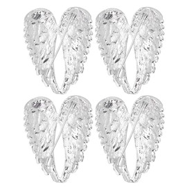 4Pcs Angel Wing Pin Brooch Unisex Crystal Angel Wing Corsage Pin Brooch Cardigan Breastpin Clip Lapel Pin Coat Badges for Tuxedo Blazer Cardigan Sweater Dress Jewelry(white)