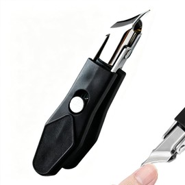 Solxion Angled Nail Clipper, Stainless Steel, Large Opening, Splash Proof, Rolled Nails, Hand & Feet, Highly Sharp, Washable, For Home & Travel, Unisex
