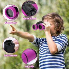 DR. ANISON Binoculars for Kids Toy Binoculars Set for Age 3-12 Years Old Boys Girls Outside Play, Bird Watching, Camping, Educational Learning, Birthday Presents