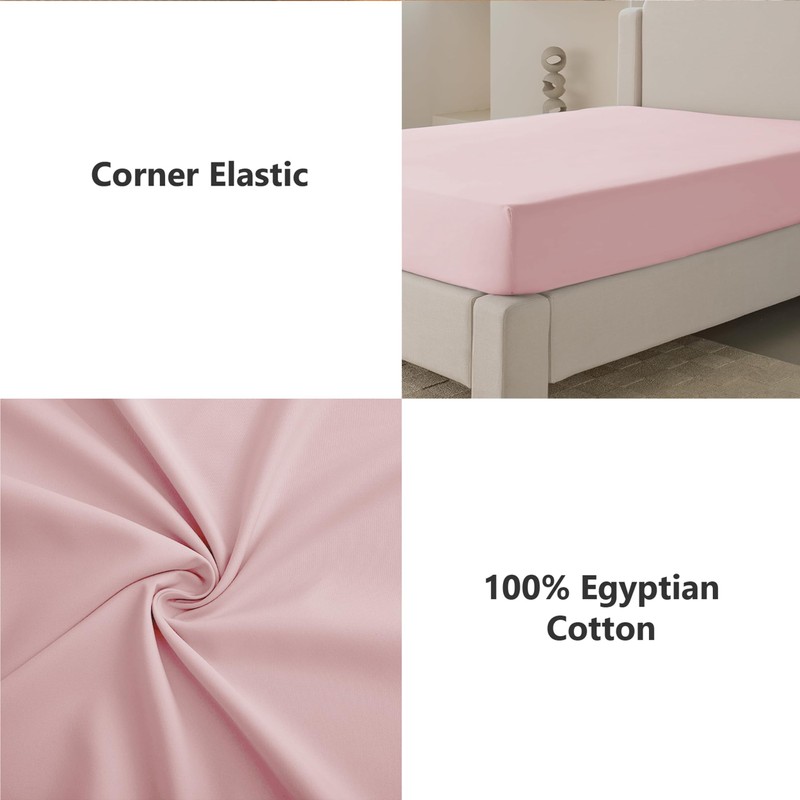 My home store Fitted Sheet 100% Egyptian Cotton 300TC Hotel