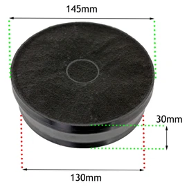 Spares2go Carbon Charcoal Filters compatible with Belling CHIM60 444448843 444449651 Cooker Extractor Hoods (Pack of 2)