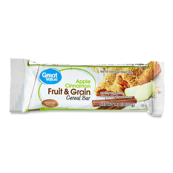 Great Value Fruit & Grain Cereal Bars, Variety Pack, 1.3