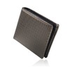 GROOVE GEAR ggs-1006 Men's Bi-Fold Wallet, Genuine Leather, Carbon Leather,