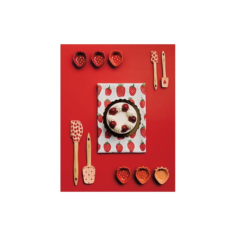 Jubilee Danica Kitchen Cloth Towel, Berry Printed Cotton, 18 x