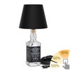 ledscom.de FLAKO Table Lamp Black Textile Cable Black Lampshade Including