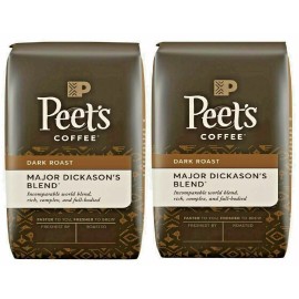 Peet's Coffee 2 Packs Peet's Coffee Major Dickason's Blend Deep Roast, Whole Bean, 32 oz. each