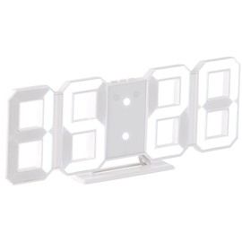 Lunartec Digital Wall Clock: Digital Jumbo LED Table & Wall Clock, 3D, Alarm Clock, Dimmable, 28 cm (Digital Clock for Standing, Large Digital Clock, Illuminated)