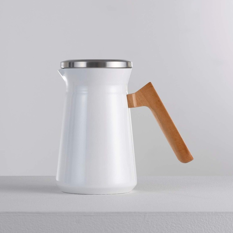 HARIO S-STP-600-W Stainless Thermal Pot, Storage Capacity 20.1 fl oz