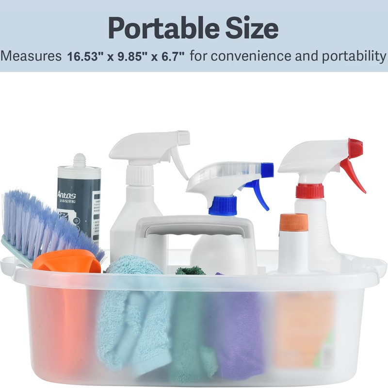 Haundry Large Cleaning Caddy with Handle, Cleaning Tool Storage Basket
