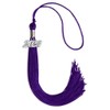 Endea Graduation Single Color Tassel with Silver Date Drop (Purple,