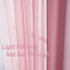1 Piece Ombre Chiffon Sheer Window Scarf Valance Curtains 18ft