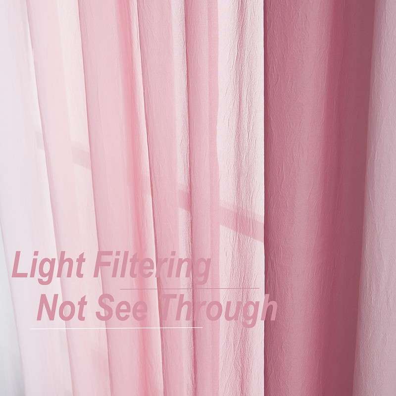 1 Piece Ombre Chiffon Sheer Window Scarf Valance Curtains 18ft