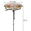 Prime Retreat Copper Bird Bath and Stake with Solar Fountain