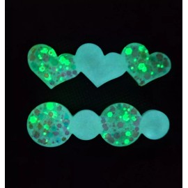 Handmade Hair Clips Glowing In The Dark Hair Accessories Hair Pins Lot Of 2